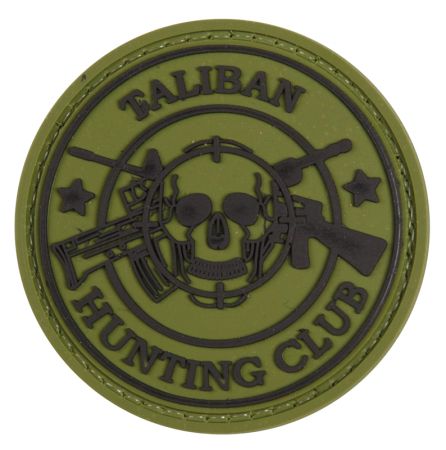Petic / Emblemă - &quot;Club de vânătoare Taliban&quot;  VERDE / NEGRU