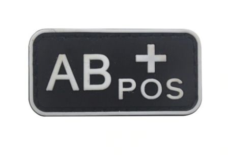Velcro patch,έμβλημα  - Ομάδα αίματος AB+