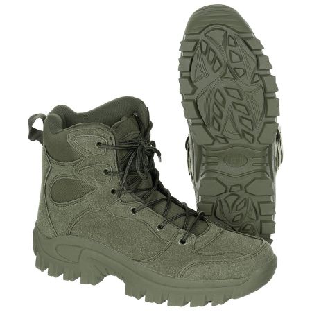 Boots, &quot;Commando&quot;,  ankle-high- Olive green