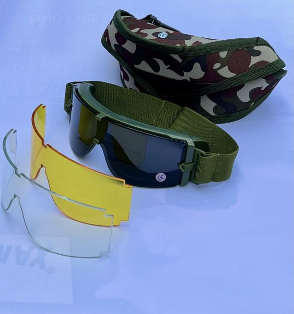 Taktische Schutzbrille, Maske mit 3 Plattentypen – Profil Nr. 8