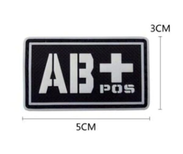 Velcro patch,έμβλημα  - Ομάδα αίματος - АB+