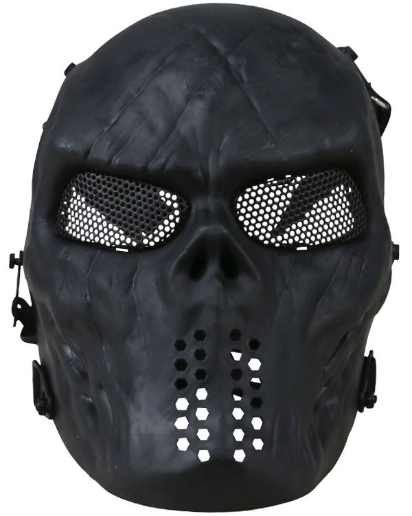 Защитна еърсофт маска за лице тип Череп - Черен