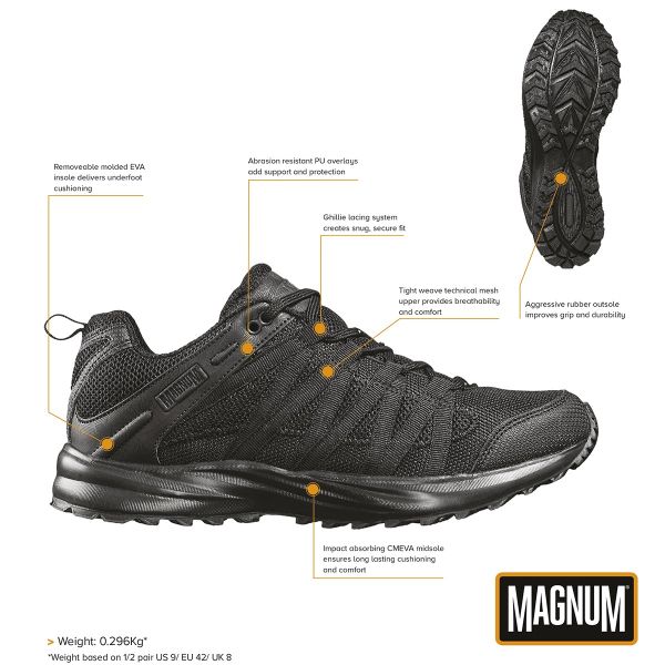 Τακτικά αθλητικά παπούτσια, "MAGNUM", Trail Lite, μαύρο