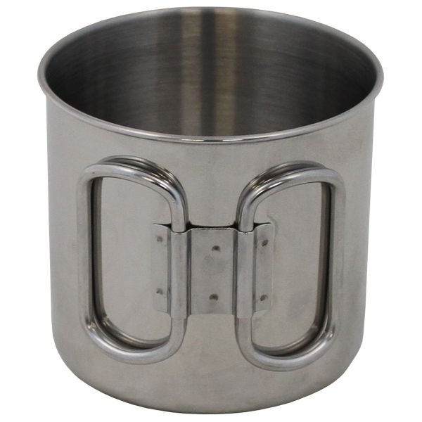 Pahar din oțel inoxidabil cu mânere pliabile - 450 ml.