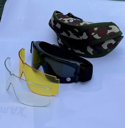 Taktische Schutzbrille, Maske mit 3 Plattentypen – Profil Nr. 8