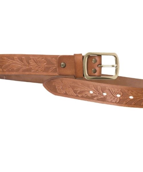Western type leather belt