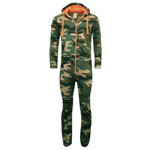 Unisex-Overall mit gestepptem Camouflage-Muster