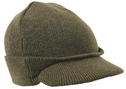 Χειμωνιάτικο καπέλο με σκληρή προσωπίδα- Πράσινο, Μαύρο