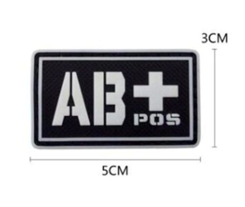 Petic/Emblema militara Fluorescenta,   grupa sanguina - AB+