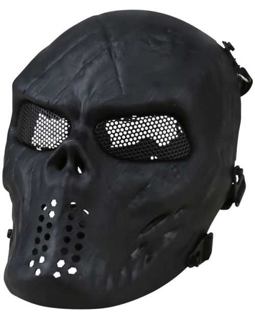 Schützende Airsoft-Gesichtsmaske Typ Skull - Schwarz