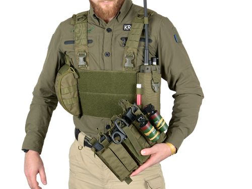 BUCKLE UP MODULAR CHEST RIG - Зелен