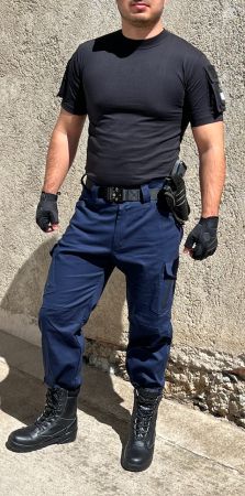 Summer Cotton Cargo Pants Navy Blue -Αστυνομία
