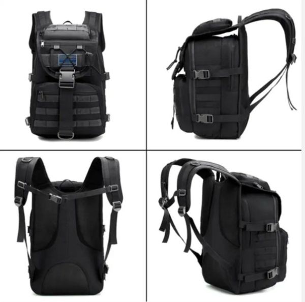 Tactical Molle Backpack. 45 liters -Black