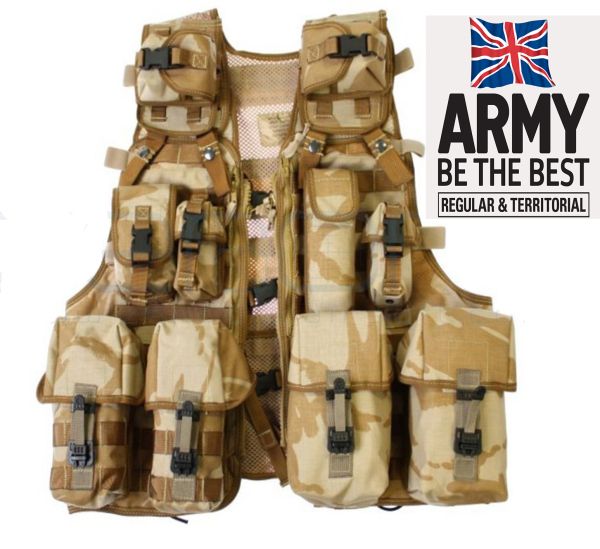 UK Army load caring vest - 13 modules included