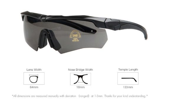 TR-90 Tactical Sports Goggles - Black #9