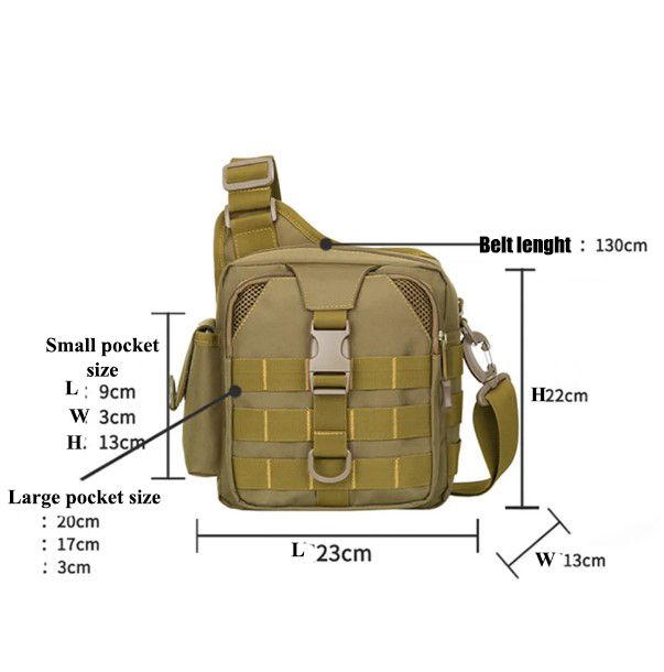 CJHZQYY Taktisch Waffentasche, Multifunktionale Taktische Seesack fürJagd  Schießstand Sport, Wasserdicht Militär Schultertasche Reisetasche (Khaki) :  : Fashion