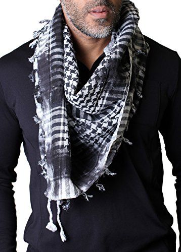 Scarf - Shemagh - Black and white