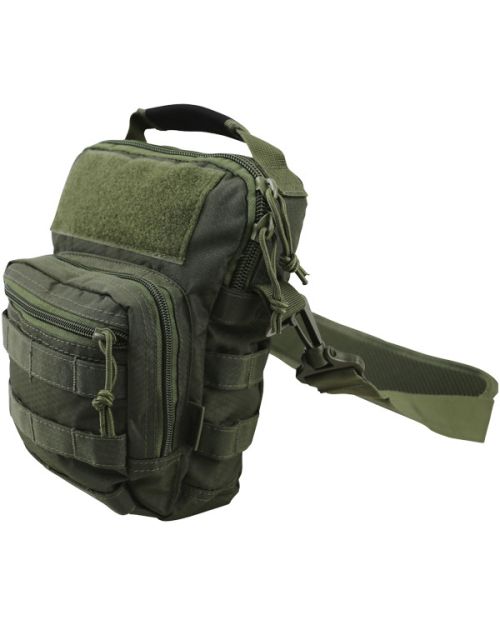 Combat Explorer Shoulder Bag Sling Backpack Pistol Holder- Green
