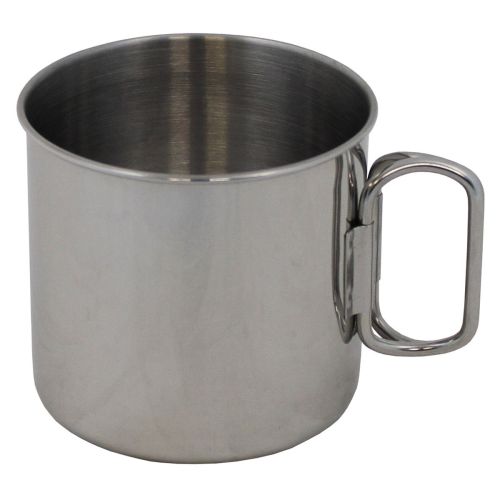 Cup, Stainless Steel, foldable handles, ca. 450 ml