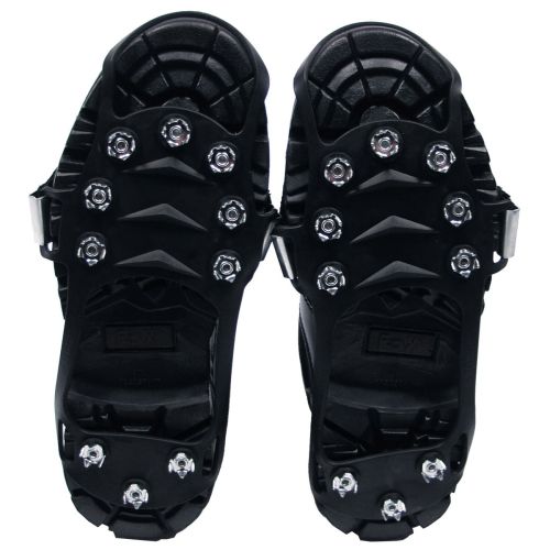 Ice Spikes pentru pantofi, negru, cu 10 butoane