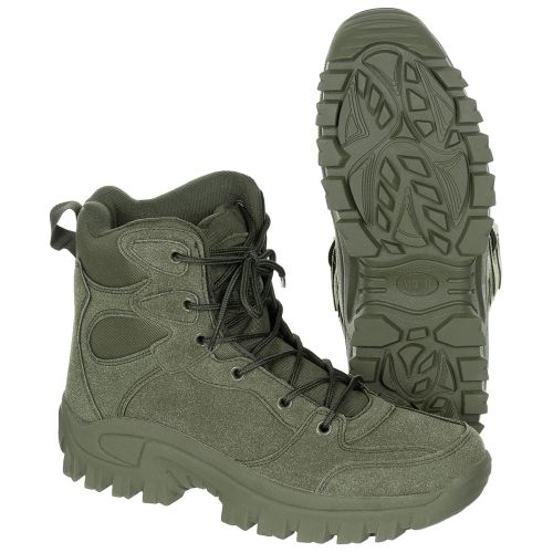 Boots, "Commando",  ankle-high- Olive green