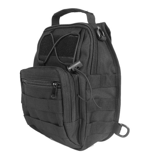Tactical shoulder bag Black. Desert