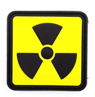 PVC έμβλημα Radioactive 4 x 4 cm