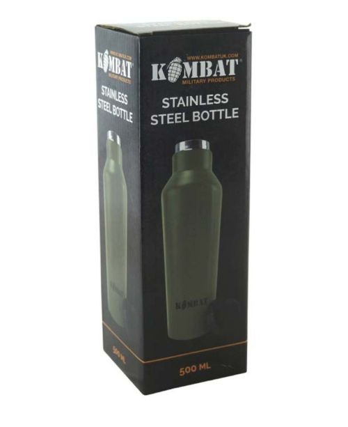 Military Stainless Steel Water Bottle - Olive Green